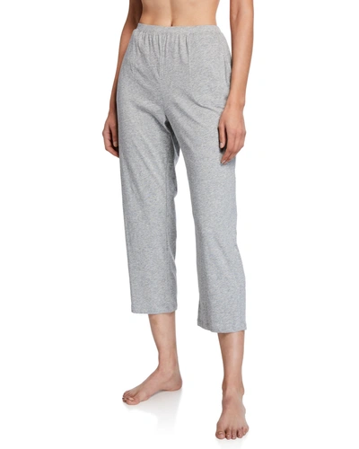 Skin Oaklie Cropped Cotton Lounge Pants In Light Gray