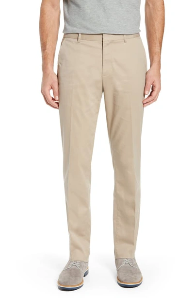 Bonobos Weekday Warrior Athletic Stretch Dress Pants In Friday Khaki Beige/white