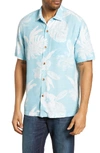 TOMMY BAHAMA GEO LEAF CLASSIC FIT CAMP SHIRT,T322095