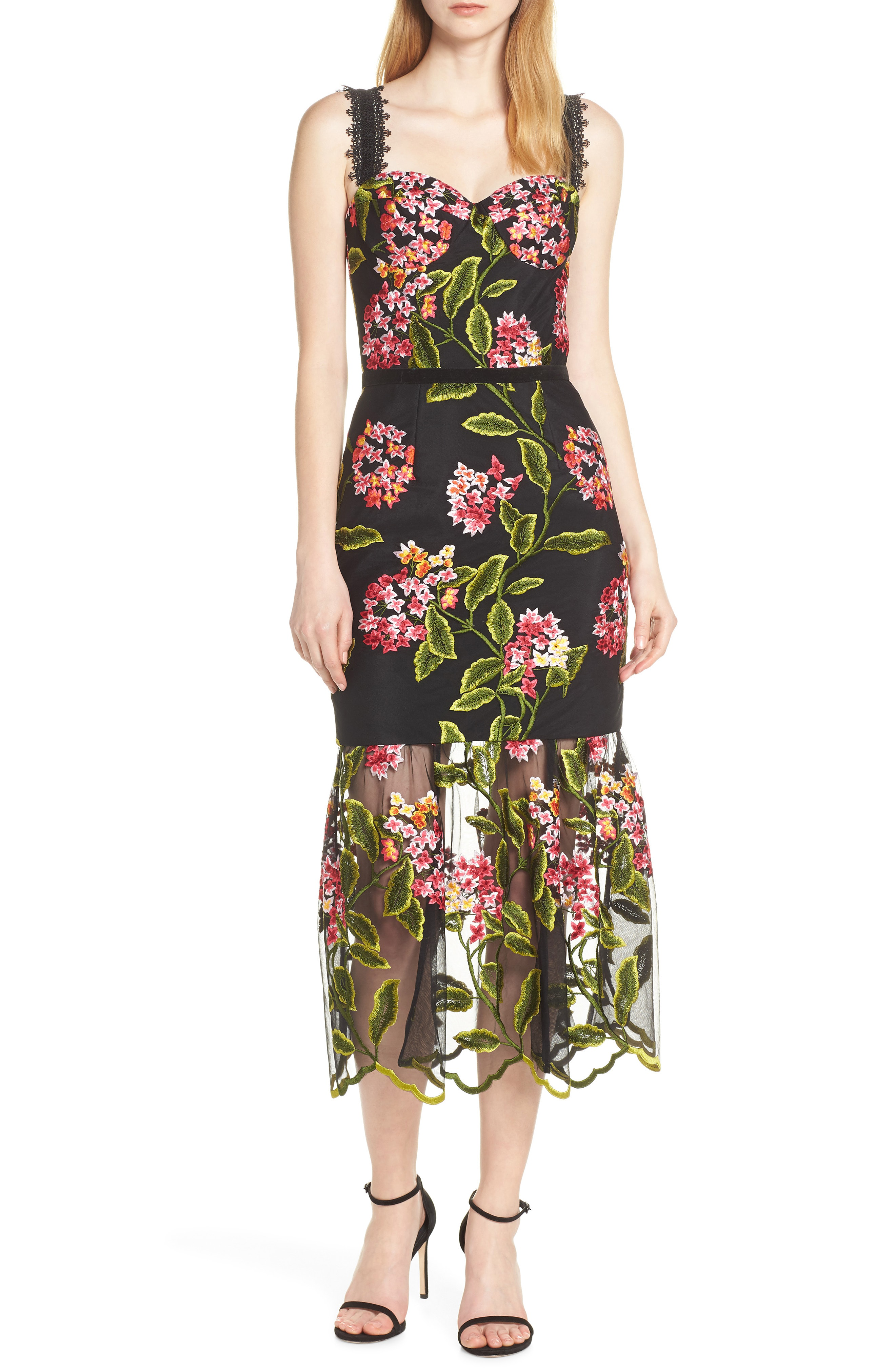 cordelia midi dress in multicolor