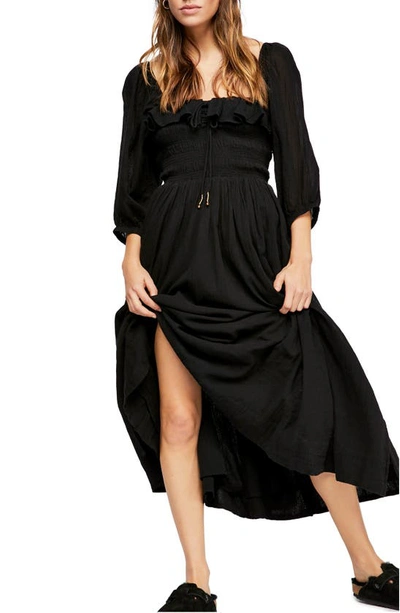 Free People Oasis Midi Dress In Black