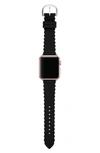 Kate Spade Black Scallop Silicone 38/40mm Band For Apple Watch® In Black