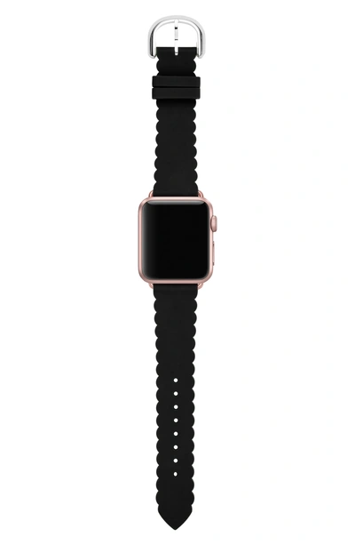 Kate Spade Black Scallop Silicone 38/40mm Band For Apple Watch®
