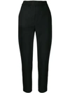 Saint Laurent Stretch Waist Slim-fit Trousers In Black