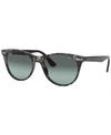 Ray Ban Wayfarer Ii 55mm Polarized Photochromic Sunglasses - Grey Havana Solid In Grey Havana/photo Azure Gradient Blue