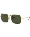 Ray Ban Ray-ban Unisex Sunglasses, Rb1971 54 Square 1971 Classic In Gold/green