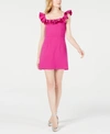 FRENCH CONNECTION WHISPER RUFFLED OFF-THE-SHOULDER DRESS