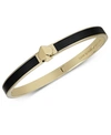 KATE SPADE GOLD-TONE & COLORED ENAMEL SPADE BANGLE BRACELET