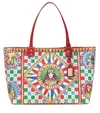 DOLCE & GABBANA BEATRICE PRINTED LEATHER TOTE,P00381579