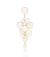 SOPHIE BILLE BRAHE BOTTICELLI GRAND 14KT GOLD SINGLE EARRING WITH PEARLS,P00383016