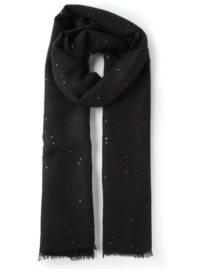 Brunello Cucinelli Knitted Scarf In Black