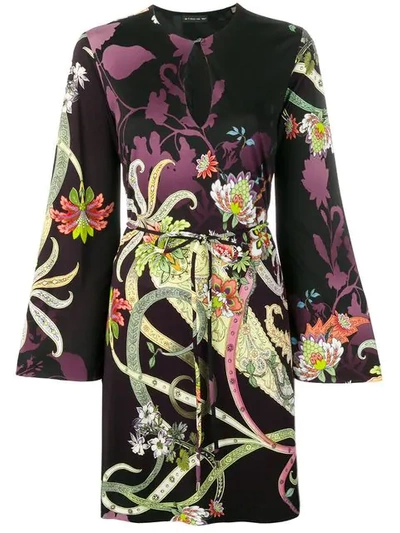 Etro Floral Print Dress - 黑色 In Black