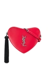 SAINT LAURENT SAINT LAURENT MONOGRAM HEART-SHAPE BAG - RED