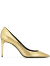 SAINT LAURENT ZOE METALLIC PUMPS