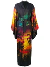 BALMAIN BALMAIN SUNSET PRINTED KIMONO - 黑色