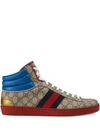 GUCCI ACE GG HIGH-TOP SNEAKERS