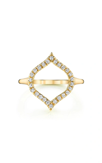 Ark Open Nectar 18k Gold Diamond Ring In White