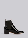 THOM BROWNE THOM BROWNE BLOCK HEEL PATENT LEATHER CHELSEA BOOT,FFH151A0021613253776