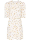 SEE BY CHLOÉ FLORAL PRINT POOF SLEEVE COTTON MINI DRESS