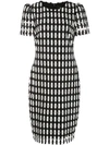 BADGLEY MISCHKA BADGLEY MISCHKA CHECK PATTERNED DRESS - 黑色