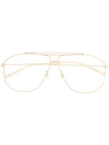 GUCCI GUCCI EYEWEAR AVIATOR GLASSES - GOLD