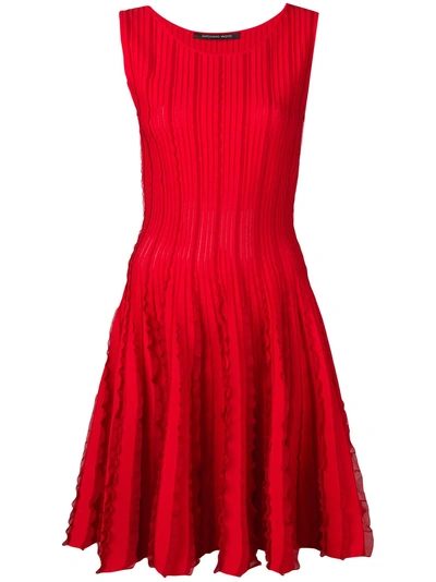 Antonino Valenti Micro-ruffled Dress - 红色 In Red