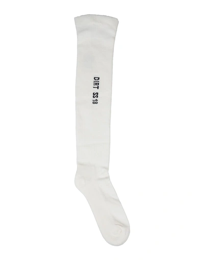 Rick Owens Short Socks In White