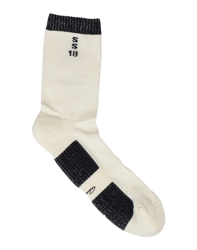 Rick Owens Short Socks In Ivory