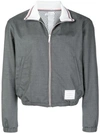 THOM BROWNE ELASTIC-HEM ZIP-UP JACKET