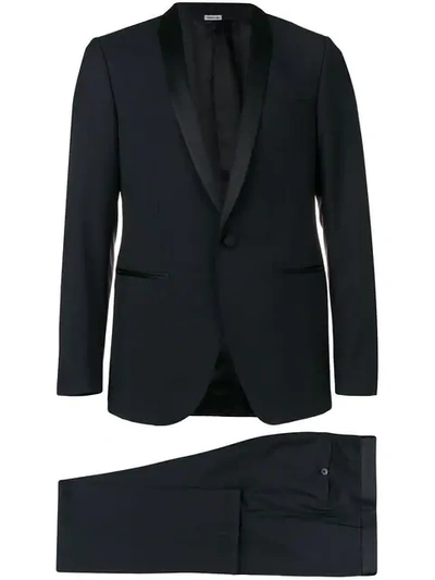 Lanvin Contrast Trim Dinner Suit In Blue