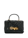 VERSACE VERSACE QUILTED ICON DUAL CARRY BAG - 黑色
