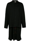 YOHJI YAMAMOTO YOHJI YAMAMOTO OVERSIZED PRINTED SHIRT - 黑色