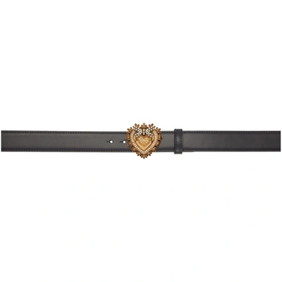 Dolce & Gabbana Dolce And Gabbana Black Devotion Belt In Nero