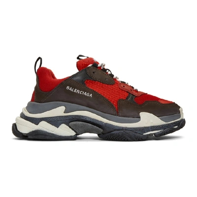 Balenciaga Triple S Low-top Trainers In Rouge Noir