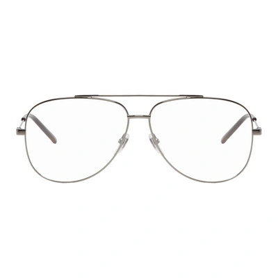 Gucci Silver Metal Round Glasses