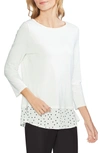 VINCE CAMUTO MIXED MEDIA TOP,9129606