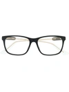 GUCCI EYEWEAR RECTANGULAR FRAME GLASSES - 黑色
