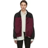 ENFANTS RICHES DEPRIMES ENFANTS RICHES DEPRIMES BURGUNDY AND BLACK BAGGY FIT TRACK JACKET