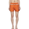 HERON PRESTON HERON PRESTON ORANGE REFLECTIVE SWIM SHORTS