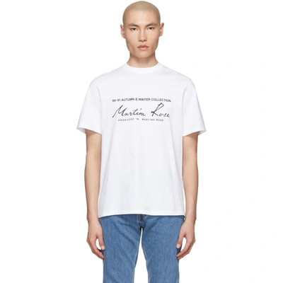 Martine Rose White Classic Logo T-shirt