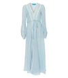 A MERE CO Blue Victoria Longsleeve Maxi Cover Up