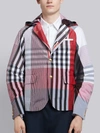 THOM BROWNE THOM BROWNE 4-BAR ARTICULATED HOODED SPORT COAT,MJU496A0441213009219