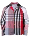 THOM BROWNE THOM BROWNE 4条纹饰铰接连帽西服外套 - 多色