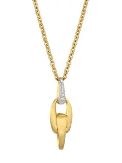 Marco Bicego Lucia 18k Yellow Gold & Diamond Pendant Necklace