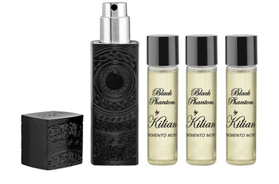 Kilian Black Phantom - "memento Mori" Mini Spray Set 4 X 0.25 oz/ 7.5 ml Eau De Parfum Refillable Travel Sp