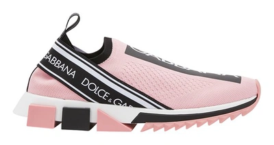 Dolce & Gabbana Logo Running Trainers In Pink