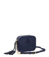 Tory Burch Mcgraw Camera Shoulder Bag In Royal Navy