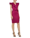 TED BAKER ALAIR RUFFLE TRIMMED DRESS,WMD-ALAIR-WH9W