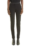 Lafayette 148 Tribeca Acclaimed Stretch Pintucked Skinny-leg Pants In Black