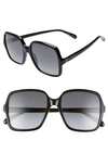Givenchy 55mm Square Sunglasses - Black In Black